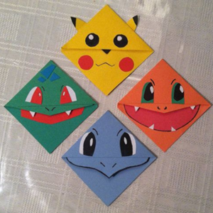 Origami Pikachu Corner Bookmark