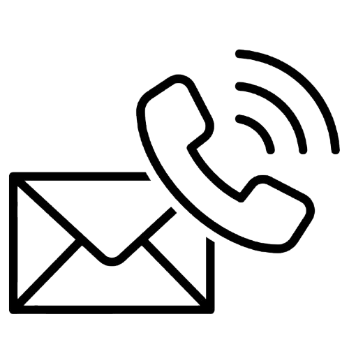 Icon image of an envelope with a phone