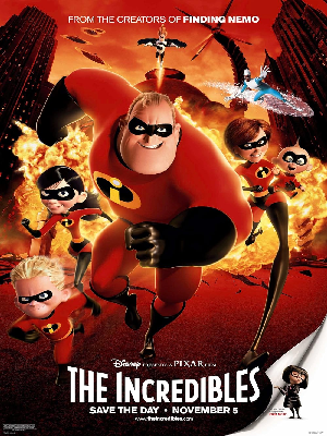 Cover of the movie, The Incredibles.
